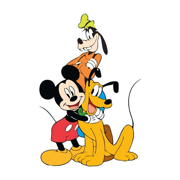 Cute Cartoon characters Mouse & Dog Goofy Donald Duck Cartoon Adorable Cartoon Girls Boys Design Animated Colorful Nice Pretty Elevate Home Vinyl Visual Decoration Creative Aesthetic Art 26x28 inch