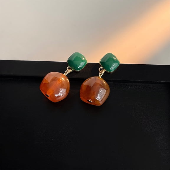 Faty-T French Style Vintage Emerald Zircon Earrings - Exclusive Royal-Style Luxury Stud Earrings