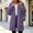 Blue, variant on WIZUTIZ Women's Solid Color Long Sleeve Fleece Zip Up Hoodie Soft Plush Warm Winter Jacket Casual Loose Fit Cozy Outerwear with Pockets