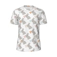 thumbnail image 5 of Wukai Gray Rabbit Print Men's Short-Sleeved Mesh T-Shirt,Quick-Dry Short Sleeve Workout T-Shirt-X-Small, 5 of 8