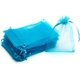 thumbnail image 1 of Nvzi 100 bolsas de regalo de organza azul de 4 x 6 pulgadas con cordón, bolsas para dulces, regalos de boda, bolsas de joyería para baby shower, bodas, cumpleaños, fiestas de Navidad., 1 of 4