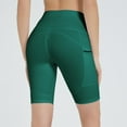 thumbnail image 4 of Women High Waist Yoga Shorts Polyester Spandex with Pockets for Workout and Running, 4 of 4