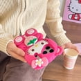 thumbnail image 4 of Cute 3D Pink Strawberry Hello Kitty Phone Case, Cartoon Silicone Protective Cover for iPhone 17 Pro Max 16 Plus 13 14 15 Plus 16 Pro Max, Kawaii Flower Bow Design for Women Girls, 4 of 10