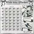 thumbnail image 2 of BlinkLLX Bow Throw Blanket Preppy Blanket Coquette Flannel Soft Cute Bow Stuff Lightweight Aesthetic Plush Back to School Gifts Room Decor for Sofa Couch Travel Bed, 50" x 60"(Black), 2 of 12