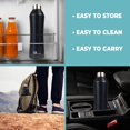 thumbnail image 4 of Stainless Steel Water Bottle Pack Of 3 Pcs - 1 Liter Each, Black | Water Bottle For School & Home | Leakproof, BPA Free | Gym Water Bottle | Water Bottle For Office, 4 of 5