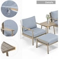thumbnail image 5 of 5-Piece Aluminum Patio Conversation Set, Patio Furniture Set with Rope Back Armchairs & Ottomans with 4" Cushions, 5 of 7