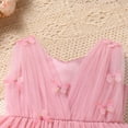 thumbnail image 6 of IBTOM CASTLE Toddler Flower Girl Dress Baby Butterfly Ruffle Tulle Tutu Dress Princess Birthday Party Pageant Formal Wedding Prom Gown 18-24 Months Pink, 6 of 7