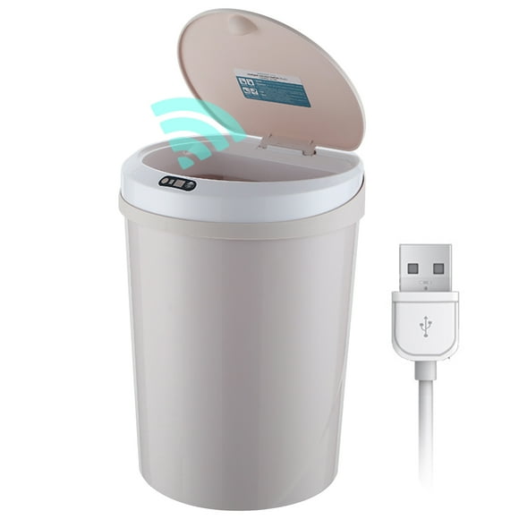 Mistaha 12L/3.2Gal Touch-free Trash Cans Knock Trash Cans Automatic Garbage Can Infrared Motion Sensor with