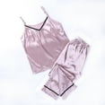 thumbnail image 4 of 2PCS Women Lady Silk Satin Pajamas Set Pyjama Sleepwear Loungewear Homewear, 4 of 7