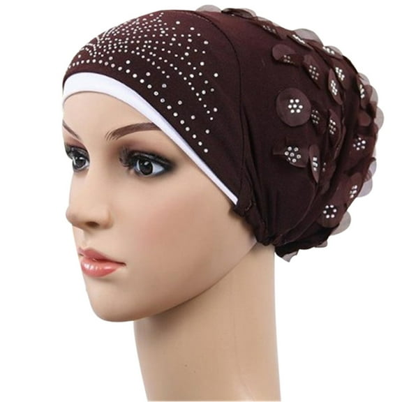 BEFOKA Hijab Undercap for Women, Islamic Muslim Under Hijab Cap Pre Tied Turban Underscarf Solid Undercap Bonnet Inner Head Scarf Head Wraps Hair Turbans for Women Headwears Sleep Cap