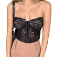 thumbnail image 1 of Liacowi Women Sexy Crop Top See-through Lace Backless Tube Top, 1 of 5