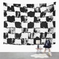 thumbnail image 2 of ZEALGNED Checkerboard Pattern Geometric Brush Plaid Paint Stroke Wall Art Hanging Tapestry Home Decor for Living Room Bedroom Dorm 51x60 inch, 2 of 2