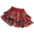 thumbnail image 4 of WOYY Girls Tiered Ruffle Plaid Skort High Waisted Flared Mini Skirt, Sizes 12-24M, 4 of 5