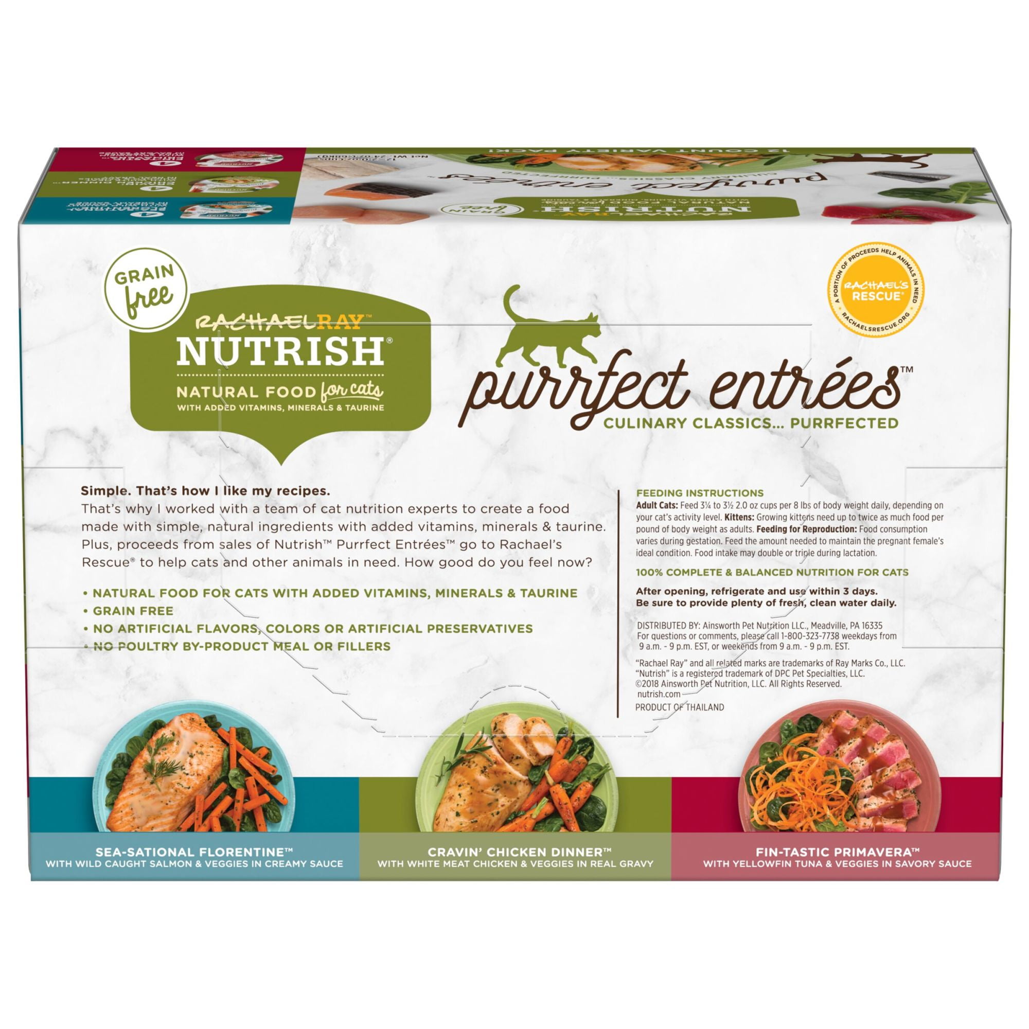 Rachael Ray Nutrish Purrfect Entrees Grain Free Natural Wet Cat