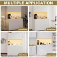 thumbnail image 4 of 71'' Tall Coffee Bar Cabinet with LED Light & Power Charging Station, 47"W Modern Kitchen Pantry Hutch w/ 8-Door Storage Cabinet & 2 Drawers 4 Adjustable Shelves, 4 of 11