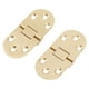 thumbnail image 4 of 2 juegos de bisagras plegables de latón de 180 grados con borde redondo, resistentes a la corrosión y con tornillos para mesa plegable y máquina de coser de 2,5 mm/0,10 pulgadas., 4 of 14