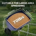 thumbnail image 2 of Neatifyes 70lbs Fertilizer Spreader with 15 Adjustable Drop Rate, Pre-Assembled Walk-Behind Seed Spreader, with 9" Tire for Multi-Terrain, Broadcast Spreader for Lawn Care & Seed Spreading (Blue), 2 of 9