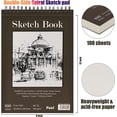 thumbnail image 2 of 9 x 12 inches Sketch Book, Top Spiral Bound Sketch Pad, 1 Pack 100-Sheets (68lb/100gsm), Acid Free Art Sketchbook Artistic Drawing Painting Writing Paper for Kids Adults Beginners Artists, 2 of 15
