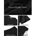 thumbnail image 5 of COOFANDY Mens 2 Pieces Outfits Casual Cotton T Shirt and Shorts Set Summer Short Sleeve Waffle Tracksuits, 5 of 6