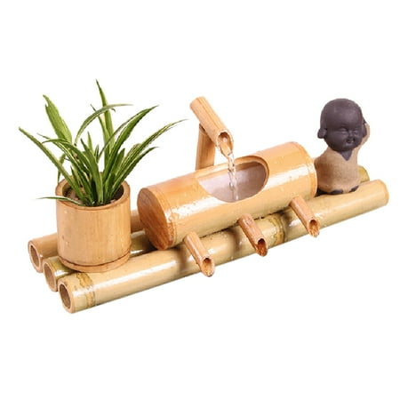 

Bamboo Aquarium Water Recycling Feng Shui Decoration Tube Water Fountain Stone Trough Filter Office Desktop Furnishing 1