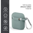 thumbnail image 2 of AirPods Case [Front LED Visible], Silicone Protective Shockproof Earbuds Case Cover Skin with Keychain kit Set GMYLE Compatible for Apple AirPods 1 & 2 (Dark Green), 2 of 6