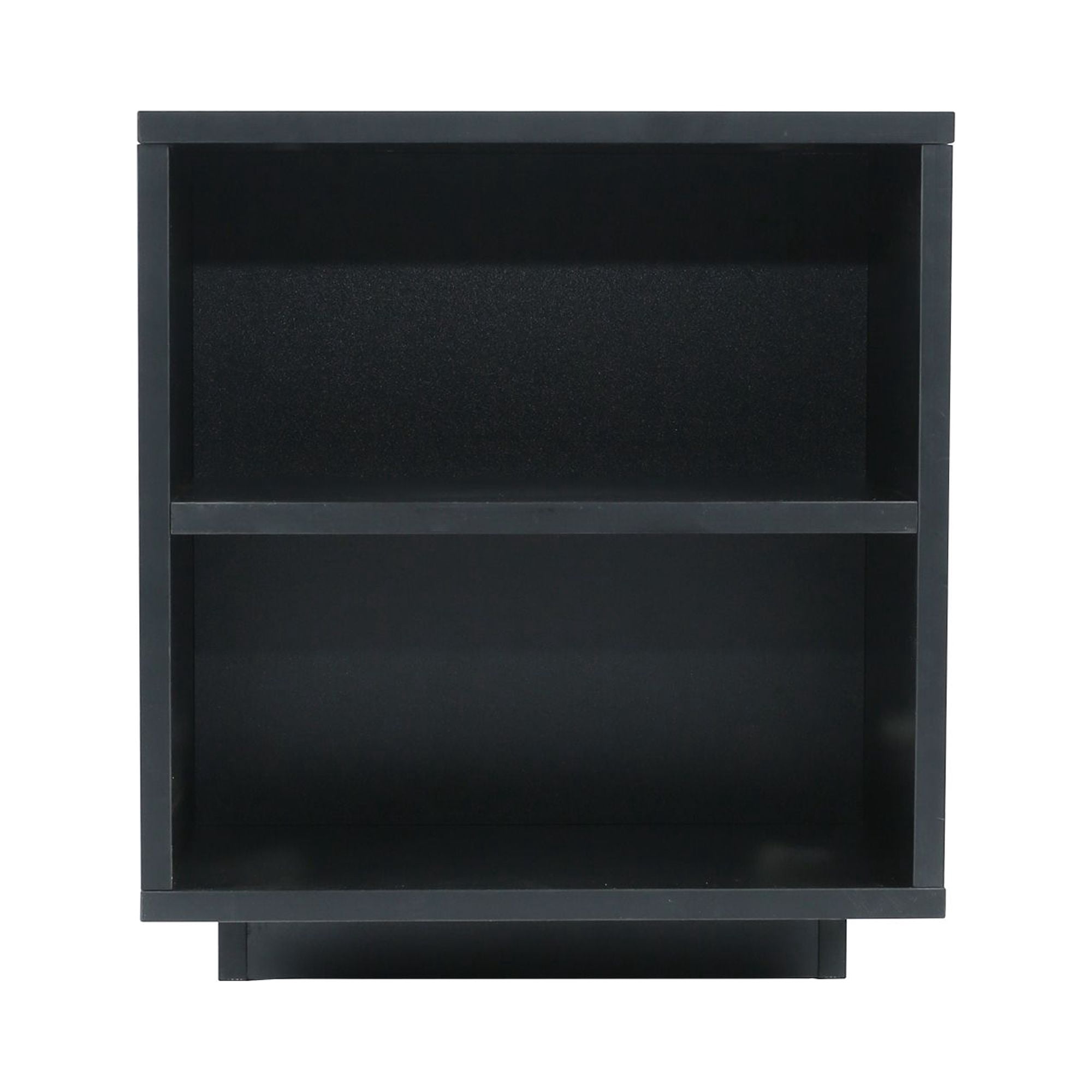 Momspeace Mid-Century TV Stand with 8 Open Storage Compartments, Vintage Media Console with Adjustable Shelves for TVs up to 65'' - Black