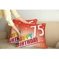 thumbnail image 2 of Ambesonne Birthday Throw Pillow Cover 2 Pack, Age 75, 24", Multicolor, 2 of 7