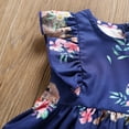 thumbnail image 6 of Ydojg Easter Girl Dress Size 1-2 Years Floral Bunny Print Cute Ruffle Dresses Sleeveless Crew Neck Outfit Summer Party Dress For Girls Dark Blue, 6 of 9