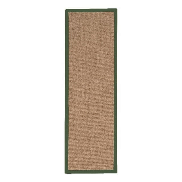 Linon Athena Tapis en Laine Tufté à la Machine 2 Pieds6"x12 Pieds en Liège et Vert