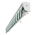 thumbnail image 6 of Awntech 12 Ft Destin Left Motorized Heavy Duty Patio Retractable Awning with Protective Hood (144in x 10.38in x 120in), Forest/White Stripe, 6 of 8