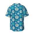 thumbnail image 2 of Xecao offers the Daisies Flowers for Men's Casual Short-sleeved Shirt, a button-up collared shirt with a pocket, perfect for beach vacations and yacht travel in the X-Large size., 2 of 7