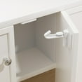 thumbnail image 3 of Parent's Choice Baby Proofing Safety Adhesive Latch Kit for Cabinets and Drawers, White, 8 Pack, 3 of 6