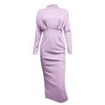 thumbnail image 1 of OJinShaWanO Chandails Shewin pour Femmes Robe de Mode Robe Élégante à la Taille pour Femmes Robe Ajustée à Manches Longues Couleur Unie Robe de Travail pour Femmes, 1 of 2
