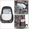 thumbnail image 4 of Monster Cartoon Truck Gray Pattern 17" School Backpacks for Teens,Waterproof Oxford Fabric,S-Shape Padded Straps for School,Travel,Hiking,Camping, 4 of 6