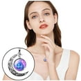 thumbnail image 2 of Pompotops Matching Necklace for Couples Love Moon Couple Necklace Star Stone Pendant Jewelry Valentine's Day Gift Multicolor, 2 of 4