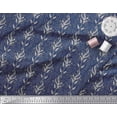 thumbnail image 2 of Soimoi Moss Georgette Fabric Leaves Block Print Fabric by The Yard 42 Inch Wide, 2 of 5