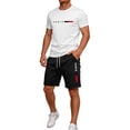 thumbnail image 2 of Dresfit Track Suits Men Short Sleeve Crewneck T Shirts & Shorts Short Sets Summer 2026 Lightweight Athletic Tracksuit Graphic Big and Tall 2 Piece Sets 3XL, 2 of 3