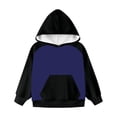 thumbnail image 4 of Mercatoo Cute Hoodies for Teem Girls 𝗖olor block Oversized Long Sleeve Sweatshirts 𝐏reppy Pullover Hoodie with Pocket, 4 of 5