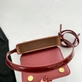 thumbnail image 3 of Yibooy Women Chic Single Shoulder Bag Solid Color PU Leather Evening Bag (Red), 3 of 10