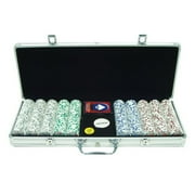4 Aces Poker Chip Set with Aluminum Case, 11.5gm, Silver By Trademark Poker Ship from US by