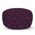 thumbnail image 1 of Universe Pouf Cover with Zipper, Repeating Pattern of Constellations Starry Sky Mysterious Cosmos Stars, Soft Decorative Fabric Unstuffed Case, 30" W X 17.3" L, Plum and Pastel Brown, by Ambesonne, 1 of 5
