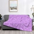 thumbnail image 2 of Balery Lilac Glittering Manta de Franela con Dibujo, Lujo Ultra Suave y Cálido, Antipelusa y Resistente a las Arrugas para Cama, Sofá, Camping -40"x30", 2 of 6