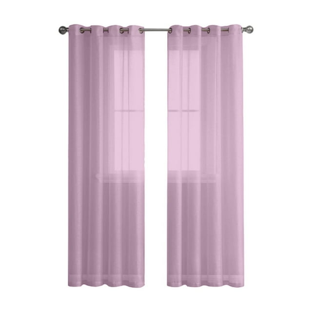 Rideaux Translucides de 98 Pouces de long avec Trous Verticaux pour Chambres et Rideaux Translucides pour Salons