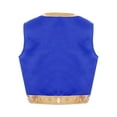 thumbnail image 4 of TiaoBug Kids Boys Arabian Prince Outfits Toad Waistcoat Open Front Vest with Bloomers Dance Pants Set Royal Blue 8, 4 of 7