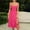 #JIEA1 Hot Pink, variant on Dresses for Women Plus Size Summer Adjustable Spaghetti Strap Casual Long Dress Flowy Beach Sundress