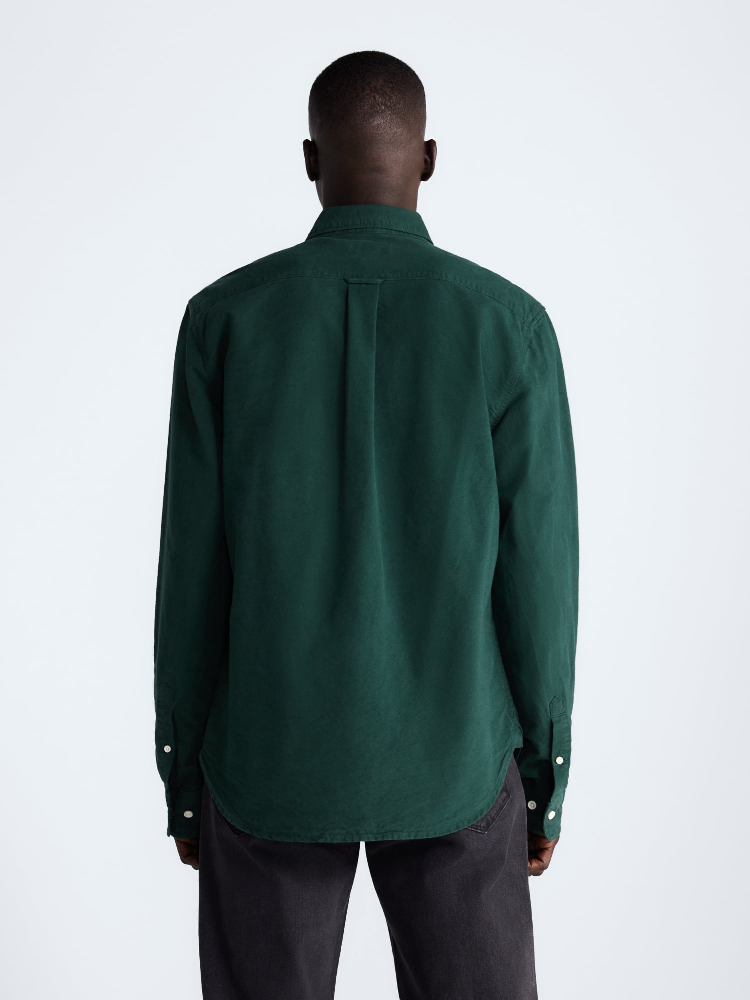 Free Assembly Men's Cotton Button Down Oxford Shirt with Long Sleeves, Sizes XS-3XL