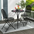 thumbnail image 4 of Gymax 3 PCS Patio Bistro Set All-weather Metal Table & Chair Set for 2 Person Modern Furniture Set, 4 of 10