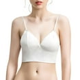 thumbnail image 1 of Bralette for Women Triangle Cups Removable Padded Wire Free Pull On Closure, 1 of 9