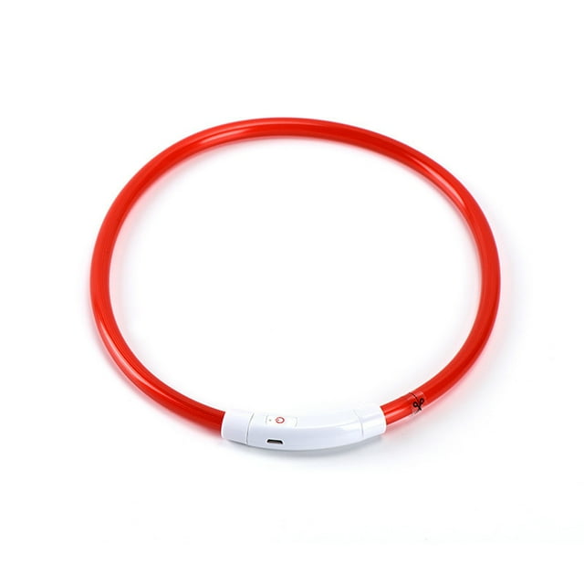 LED Dog Collar USB Rechargeable Flash Dog Necklace Light PVC Pet Safety Collar for Large Medium Small Dogs