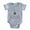 Heather Gray, variant on - Team American Eskimo Dog - Cute Infant Baby Football Bodysuit
